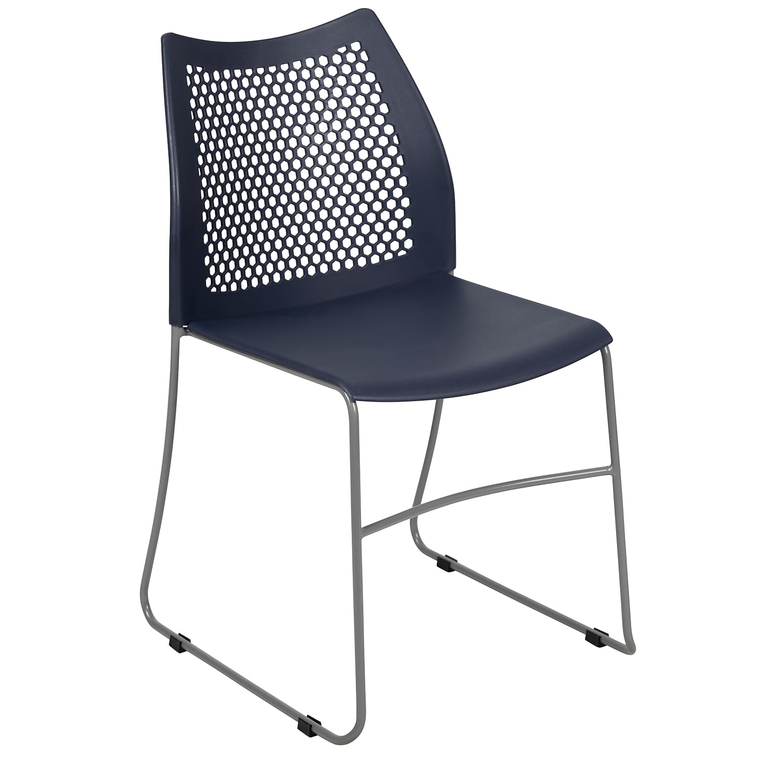 Flash Furniture HERCULES Series 661 lb Capacity Stack Chair with Air-Vent Back and Sled Base