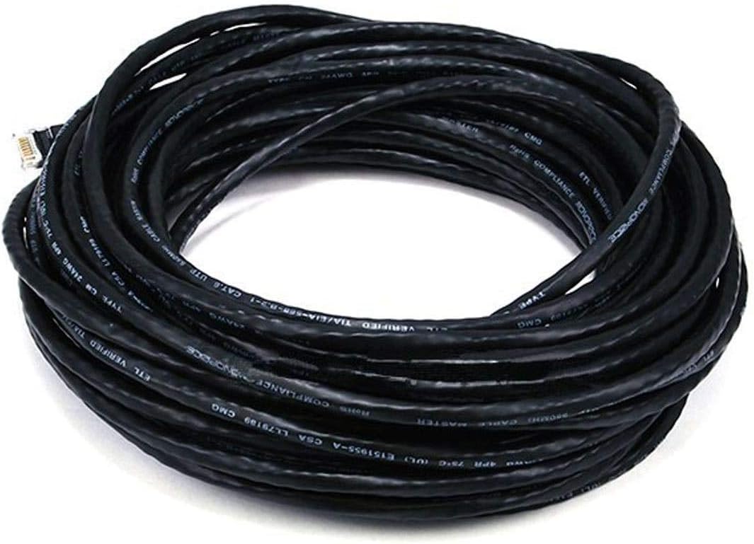 Monoprice 103419 Cat6 Ethernet Patch Cable - Network Internet Cord - RJ45, Stranded, 550Mhz, UTP, Pure Bare Copper Wire