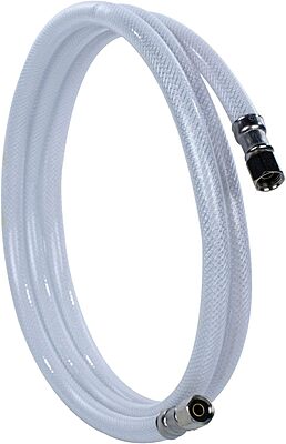 Certified Appliance Accessories Ice Maker Water Line, 6 ft, 1/4in Compression, Polyester-Reinforced PVC, White