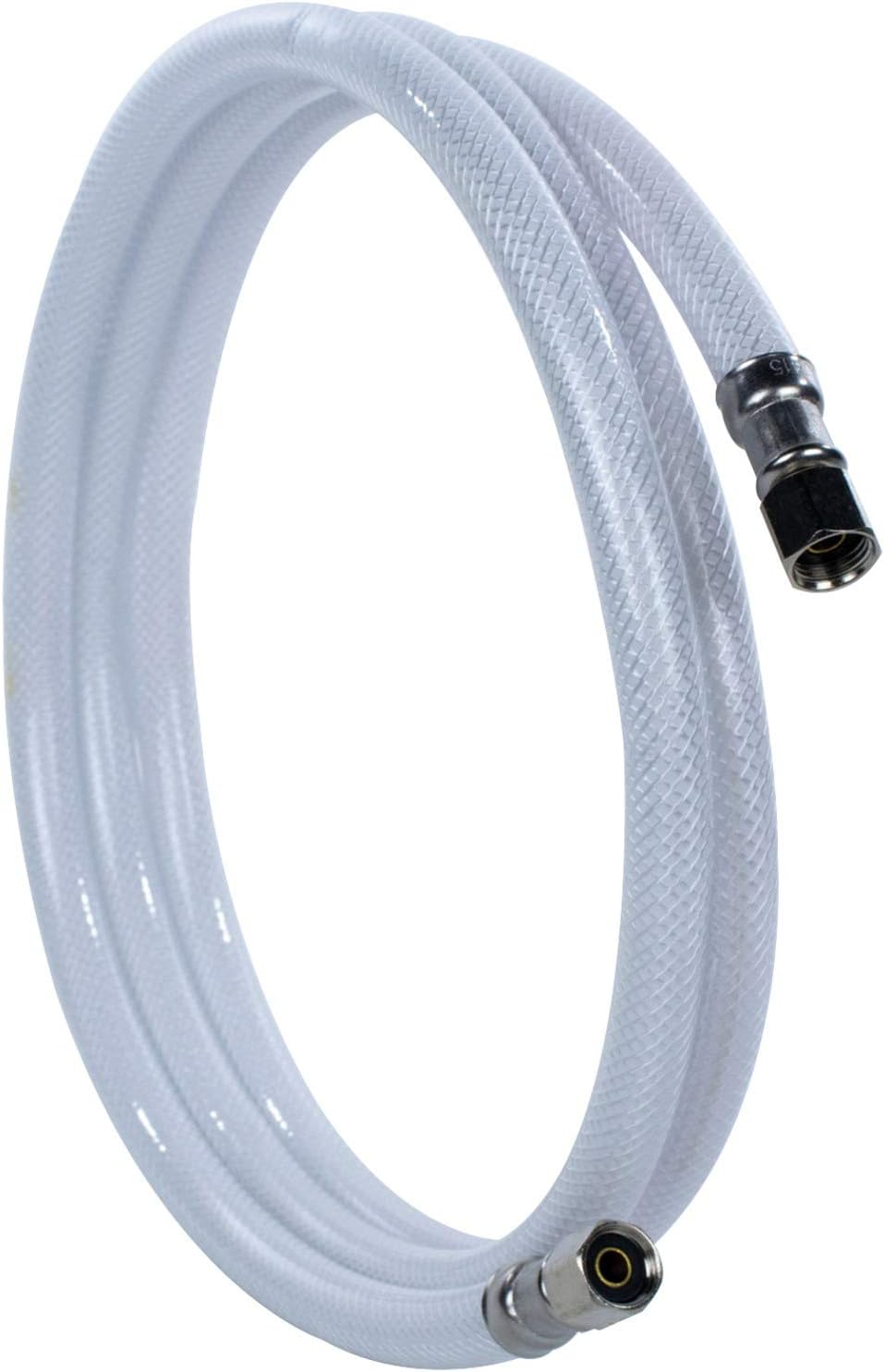 Certified Appliance Accessories Ice Maker Water Line, 6 ft, 1/4in Compression, Polyester-Reinforced PVC, White