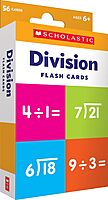 Scholastic Division Flash Cards, 6-5/16inH x 3-7/16inW, Pack Of 56 Cards