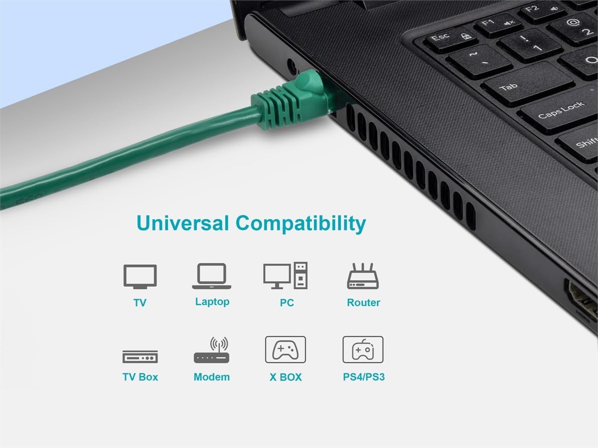 Monoprice Cat6 24AWG UTP Ethernet Patch Cable - Snagless RJ45, 550MHz, Pure Bare Copper