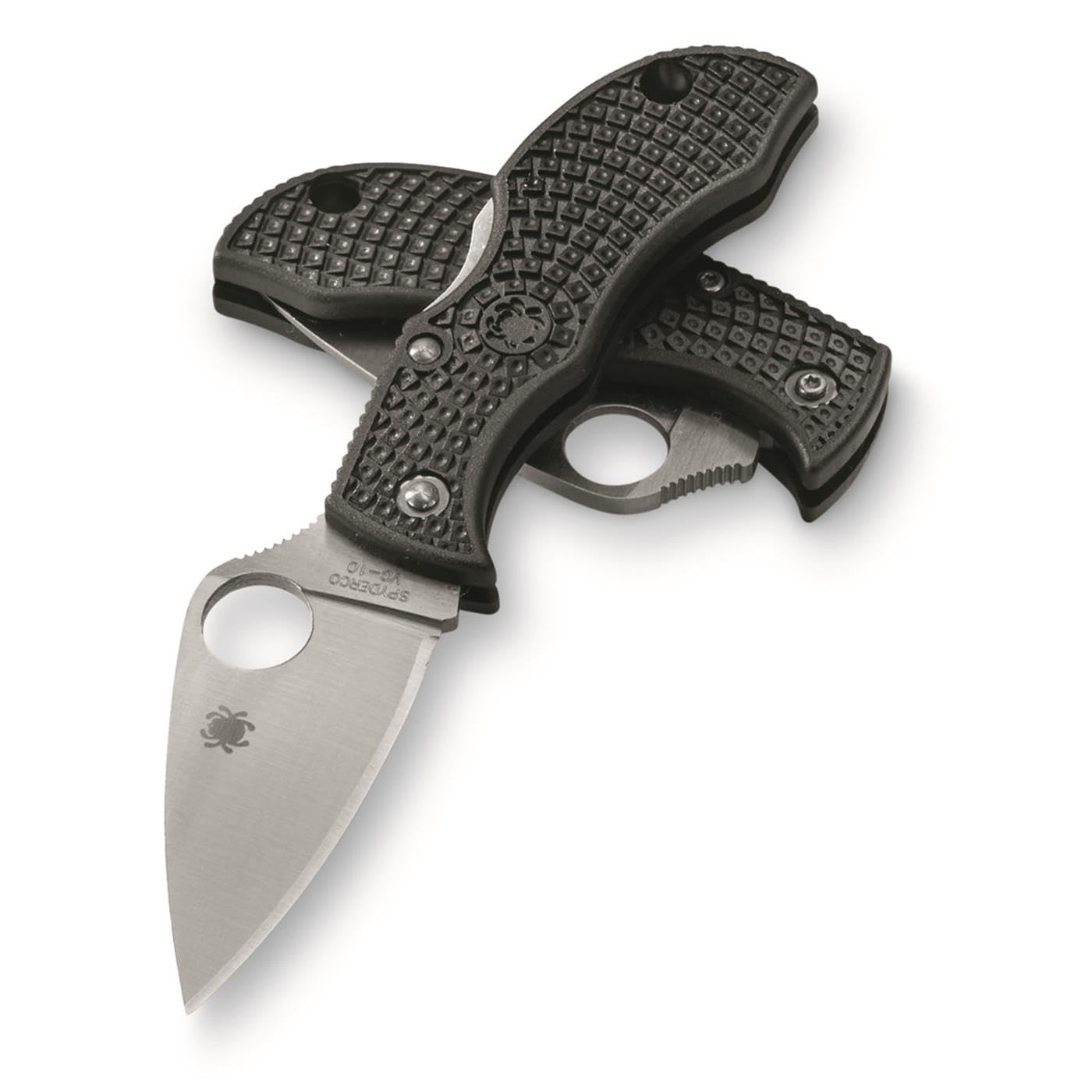 Spyderco Manbug Leaf Folding Pocket Knife with 1.9" VG-10 Steel Blade and FRN Handle - SpyderEdge - MBKLFP