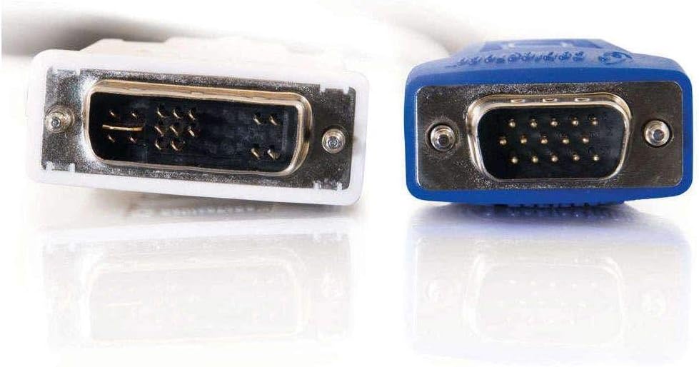 C2G 26955 DVI Male to HD15 VGA Male Video Cable, Black (9.8 Feet, 3 Meters)