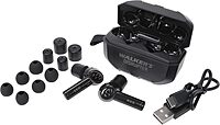 Walker's Disrupter Bluetooth Earbuds - Active Lifestyle Ear Protection Hearing Enhancement Noise-Cancelling Rechargeable Black