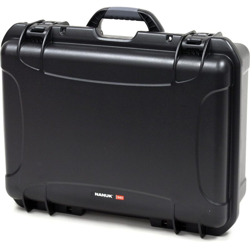 NANUK Large Series 940 Lightweight NK-7 Resin Waterproof Protective Case with Foam, Black Black Hard Case Solid