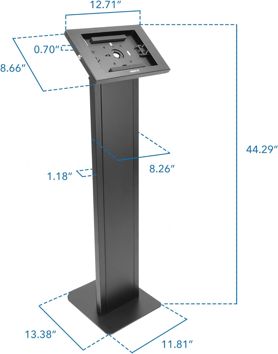 Mount-It! Anti-Theft Tablet Floor Stand Kiosk, Commercial Floor Kiosk with Universal Enclosure