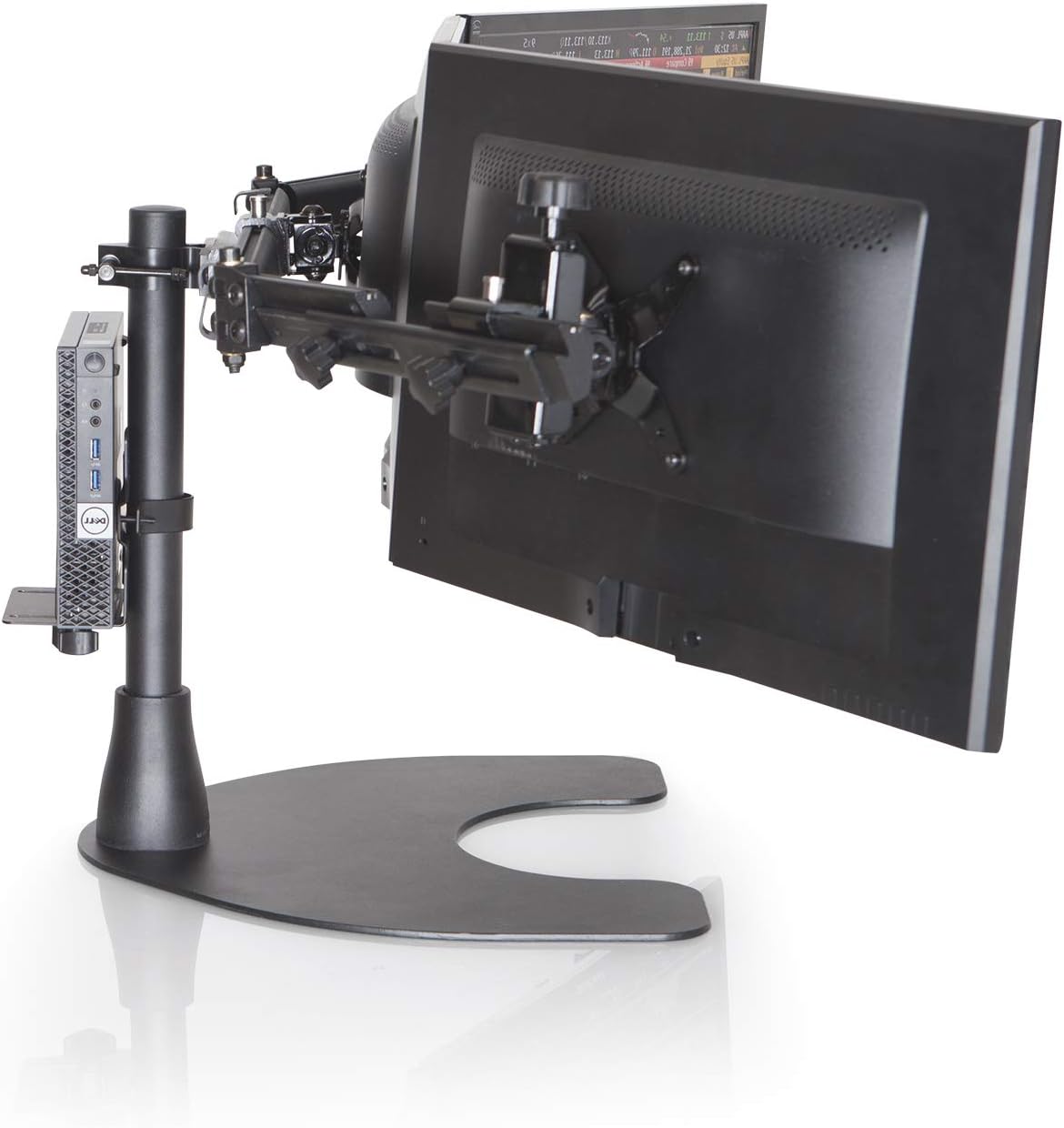 Ergotech Freedom Thin Client Mount VESA Plate, Perfect to mount a Mini PC or Computer, supports CPU's 0.6" - 2.7" wide