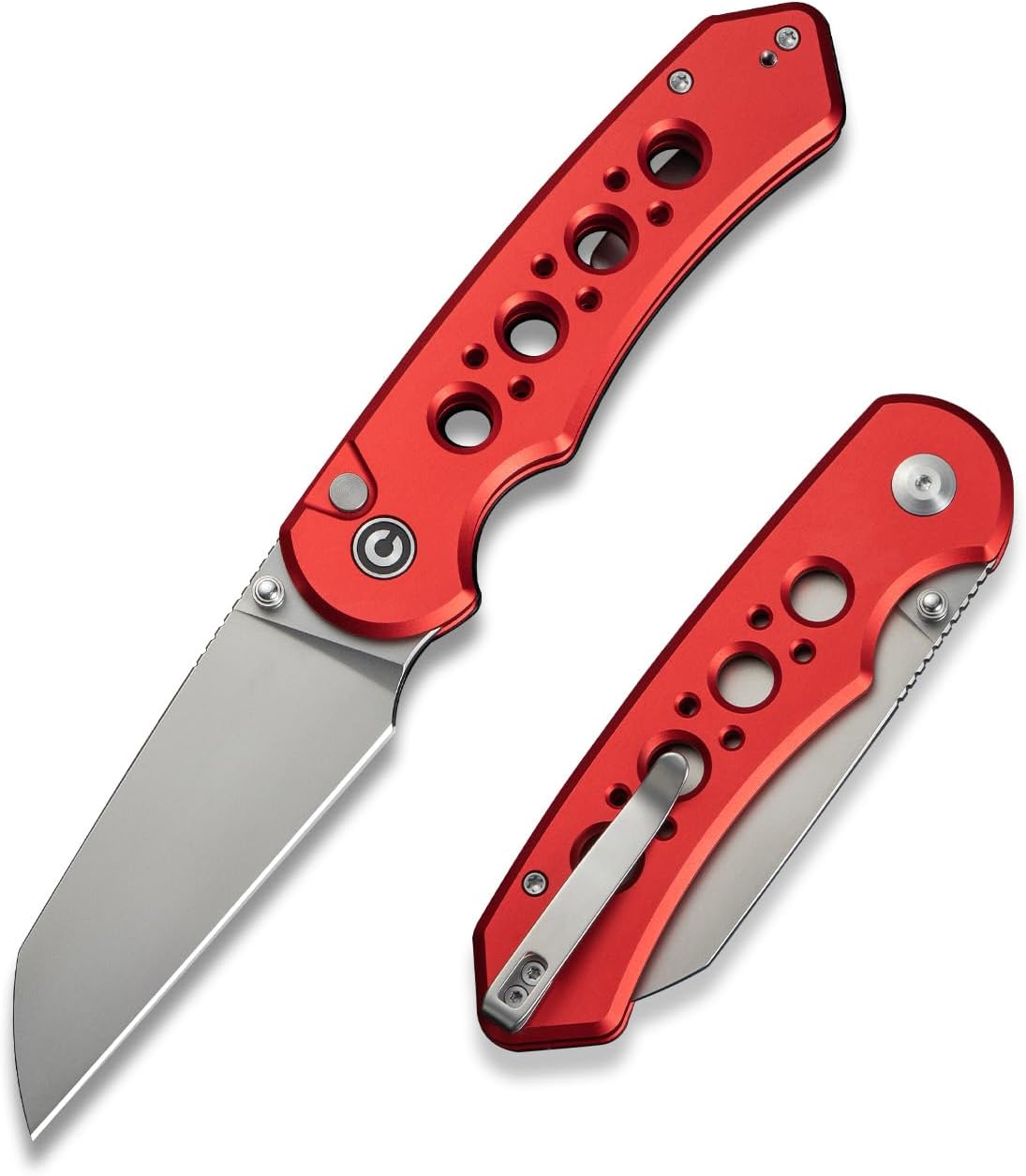 CIVIVI Pragma Prime Pocket Knife for EDC, 3.49" Wharncliffe Blade, Aluminum Handle, Reversible Clip