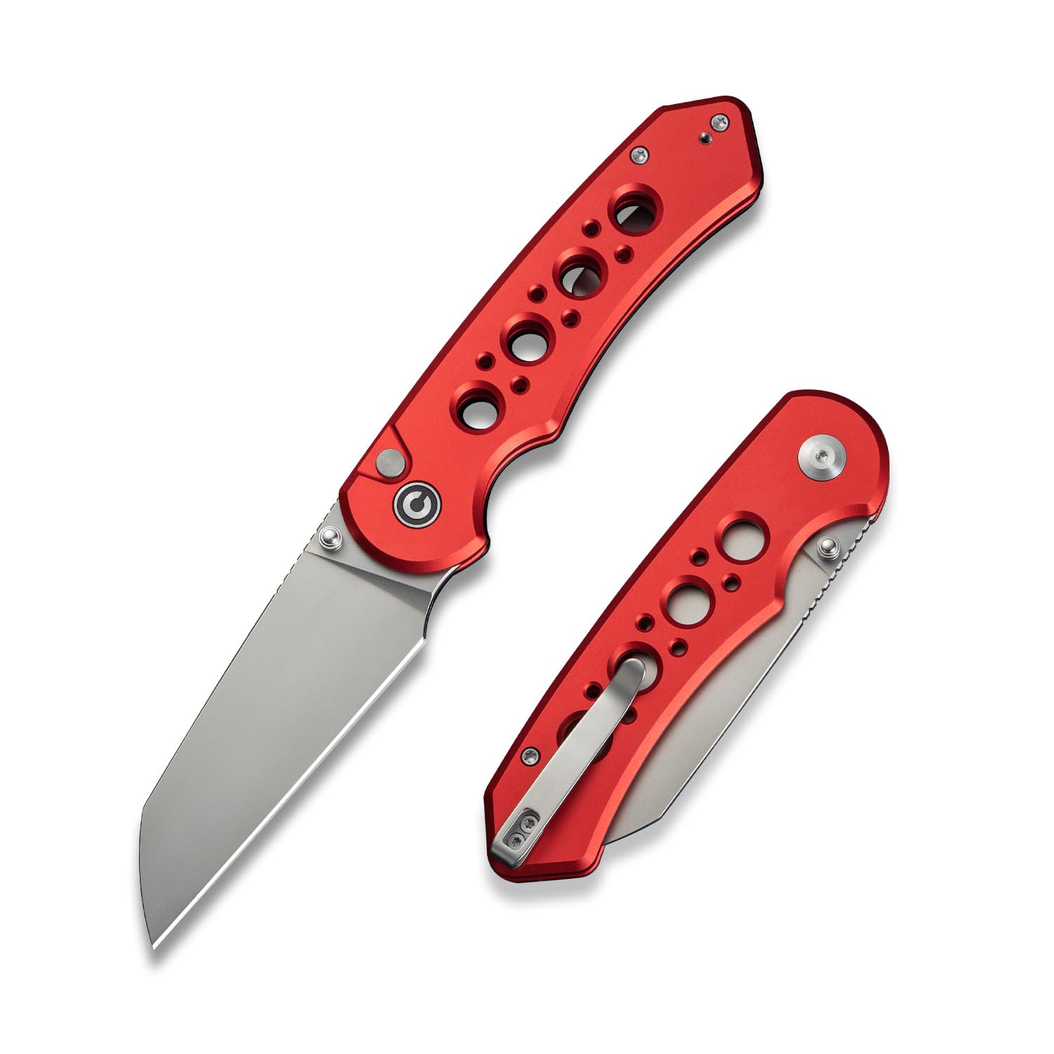 CIVIVI Pragma Prime Pocket Knife for EDC, 3.49" Wharncliffe Blade, Aluminum Handle, Reversible Clip