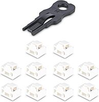 StarTech.com RJ45 Port Locks - 10 Pack w/Security Key, Locking RJ45 Port Blocker/Dust Cover, Reusable Ethernet Port Protector