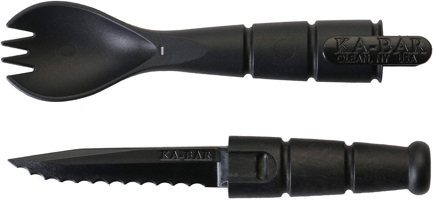 Kabar - Field KIT Spork/Knife - 3 Pac with 1 OD Green - 1 Black - and 1 Dark Brown