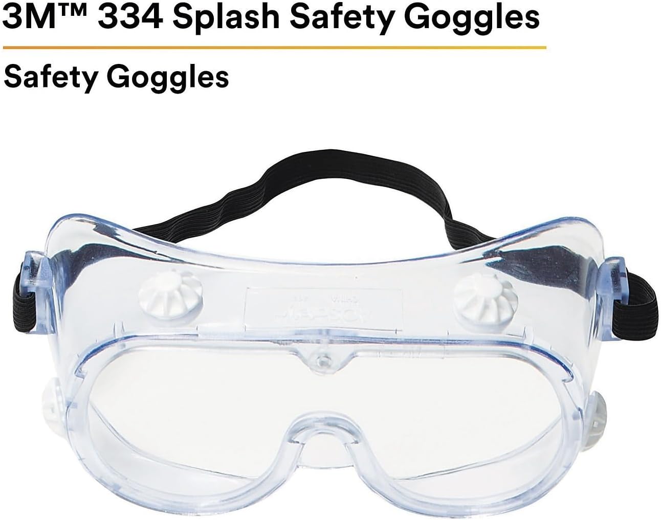 3M Safety Splash Goggle 334 40660-00000-10 Clear Lens 10 ea/case