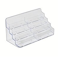 Azar Displays 252017 Eight Pocket Business Gift Card Holder Card Holders Pack of 2, 7.75" W X 4" H