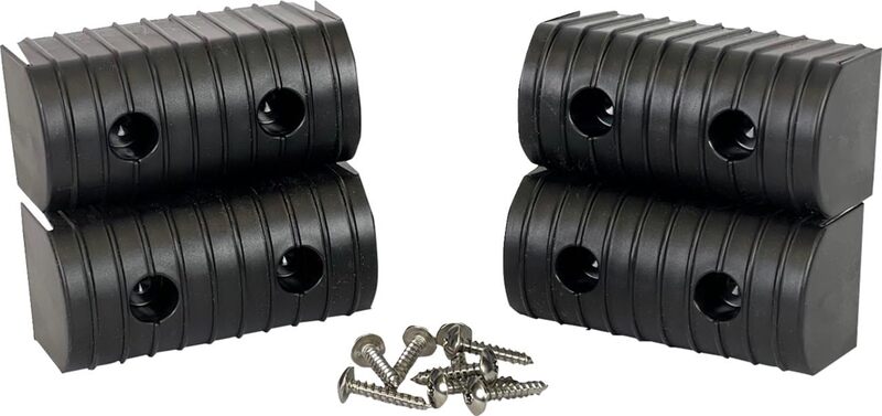 Caliber BunkWrap End Cap 2x4" Black Accessory Kit w/Stainless Steel Hardware *4-Pack