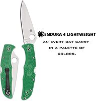 Spyderco Endura 4 Folding Pocket Knife with 3.8 in Blade and FRN Handle