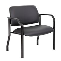 Boss Office Products Mid-Back Vinyl Guest Chair, Black - B9591AM-BK-500