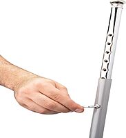 National Public Seating Grey Steel Stool With Vinyl Upholstered Seat Adjustable, 19" x 27"