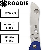 SPYDERCO Roadie Non-Locking Folding Pocket Knife