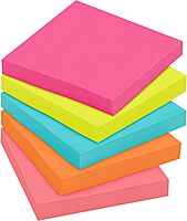 Post-it Notes, 3 in x 3 in., 18 Sticky Notes Pads, 100 Sheets per Pad, Poptimistic Collection