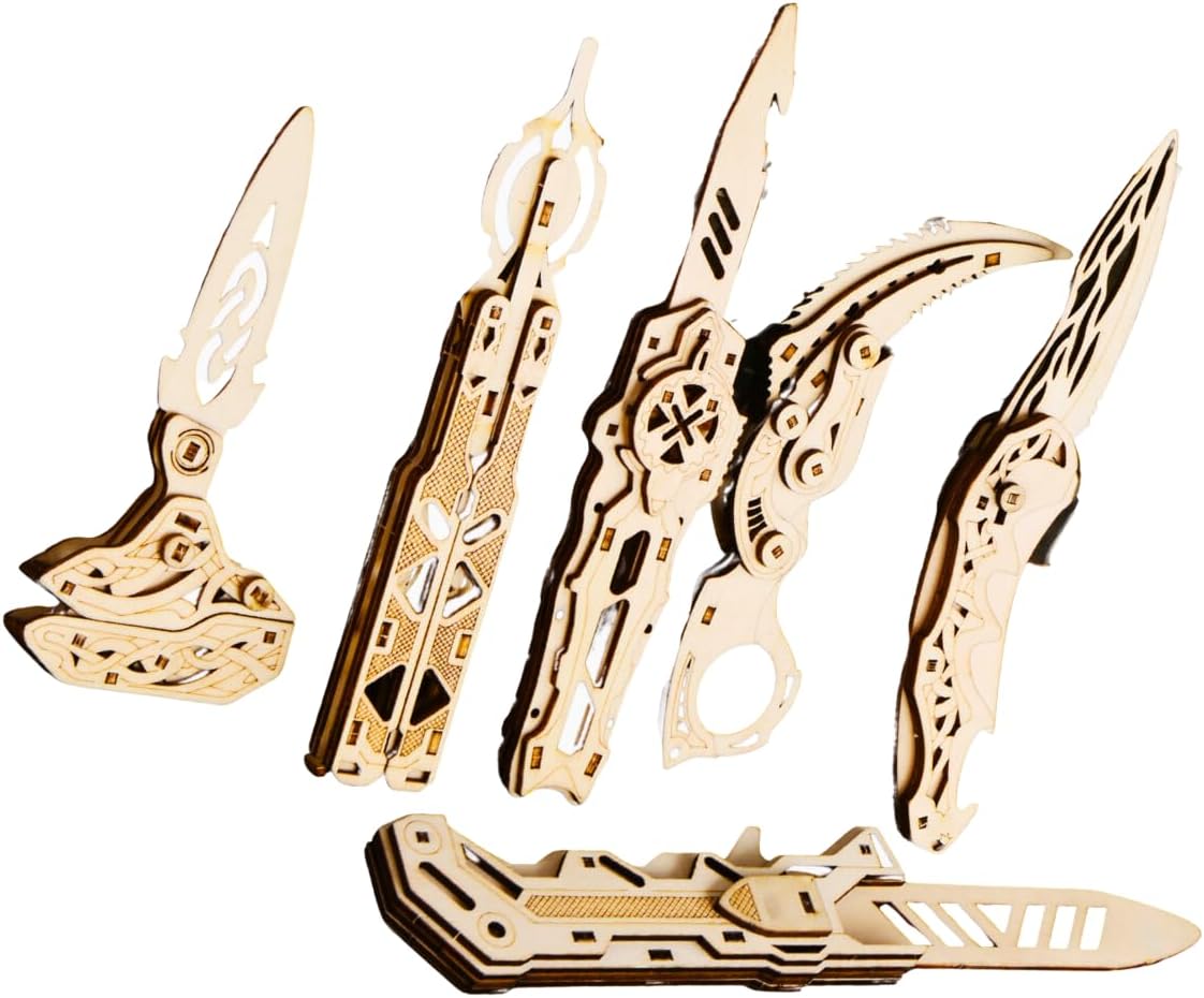 Caliber Gourmet 3D Wood Knives Puzzles 6PC Set