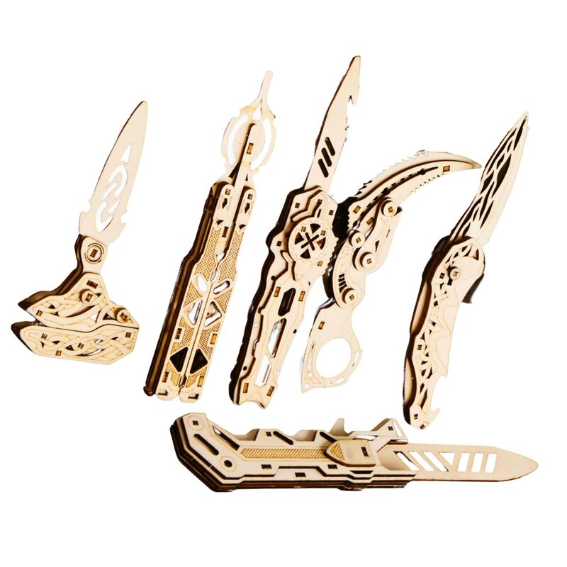 Caliber Gourmet 3D Wood Knives Puzzles 6PC Set