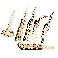 Caliber Gourmet 3D Wood Knives Puzzles 6PC Set