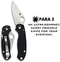 SPYDERCO Para 3 Folding Pocket Knife - Compression Lock