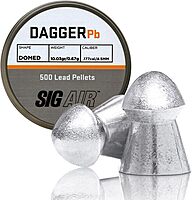 SIG SAUER Dagger Lead .177 Pellets for ASP CO2 Airguns, Pellet-Firing Air Pistols, Break Barrel & PCP Air Rifles | High-Performance Domed Air Ammunition for Plinking & Competition