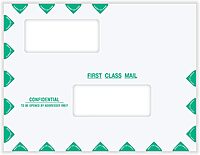 COMPLYRIGHT First Class Double-Window Tax Mailer Envelopes