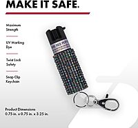 SABRE Jeweled Pepper Spray with Snap Clip, Maximum Strength