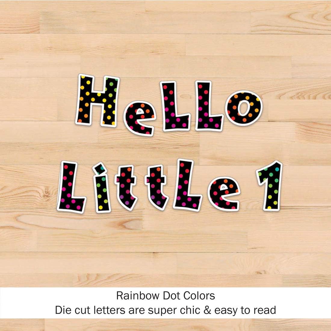 Barker Creek Letter Pop-Outs, 4" Over The Rainbow, Multicolor Designer Letters for Bulletin Boards, Breakrooms