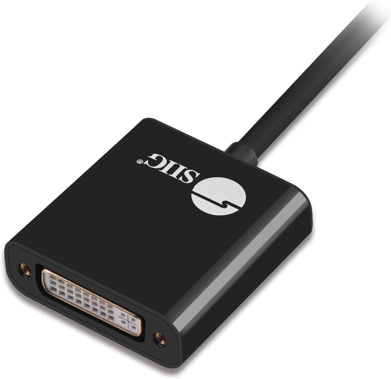 SIIG Mini DisplayPort to DVI Active Adapter - 4K @30Hz Mini DP to DVI-D Single Link Thunderbolt 2 Eyefinity Compatible