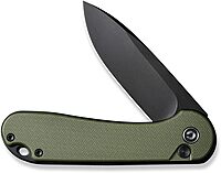 CIVIVI Elementum II Pocket Folding Knife 2.96in Blade Button Lock Deep-Carry Clip