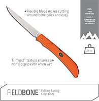 OUTDOOR EDGE Fish & Bone Folding Fillet Knife with 5.0" 440A Stainless Blade - Pocket Clip