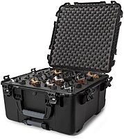 NANUK 968 Wheeled Waterproof Hard Case with Foam Insert for 20 Up Pistol, Black