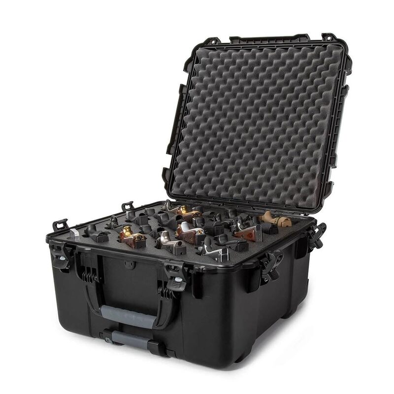 NANUK 968 Wheeled Waterproof Hard Case with Foam Insert for 20 Up Pistol, Black