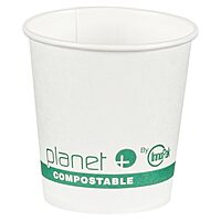 StalkMarket Planet+ 100% Compostable PLA Laminated Hot Cup, 4-Ounce, 1000-Count Case