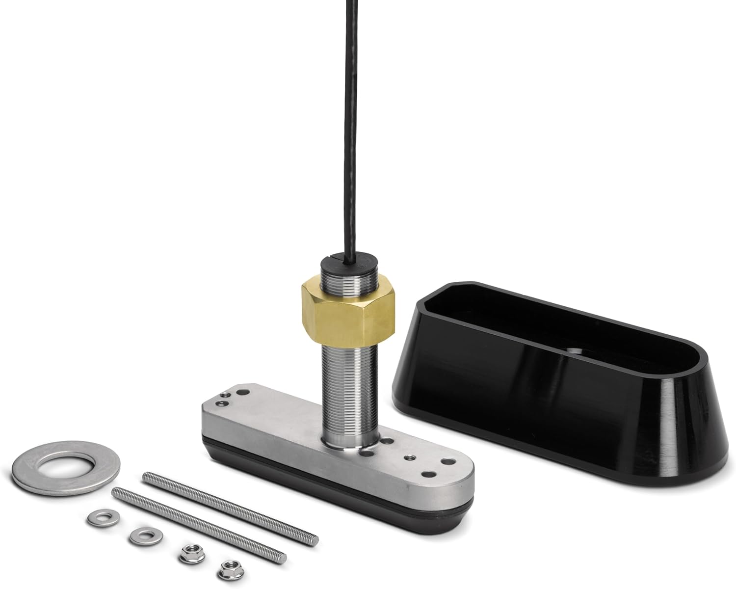 Humminbird SSTH 14 HW MSI+ T Thru-Hull Temperature Transducer with MEGA Side/Down Imaging+ and Dual Spectrum Chirp Sonar