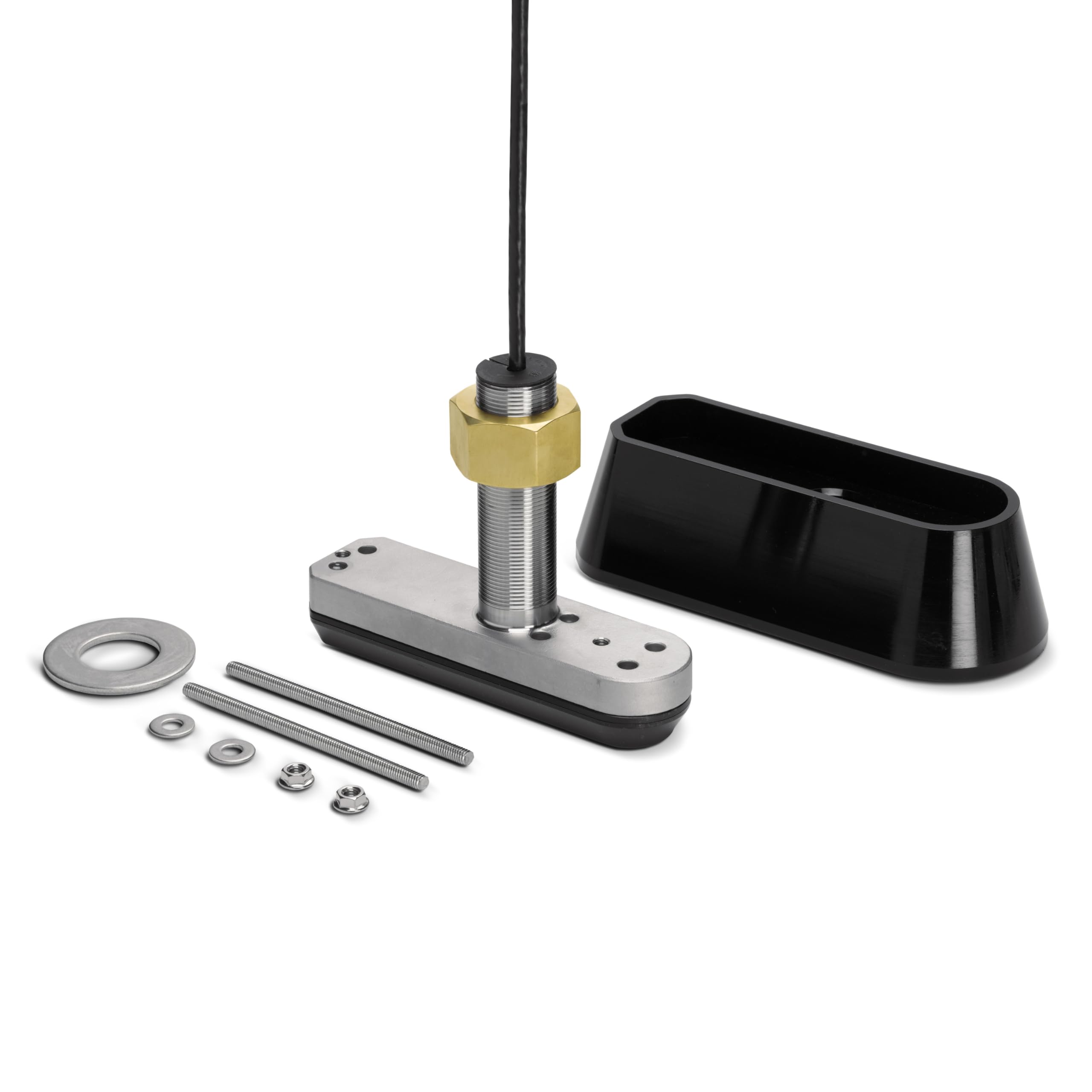 Humminbird SSTH 14 HW MSI+ T Thru-Hull Temperature Transducer with MEGA Side/Down Imaging+ and Dual Spectrum Chirp Sonar