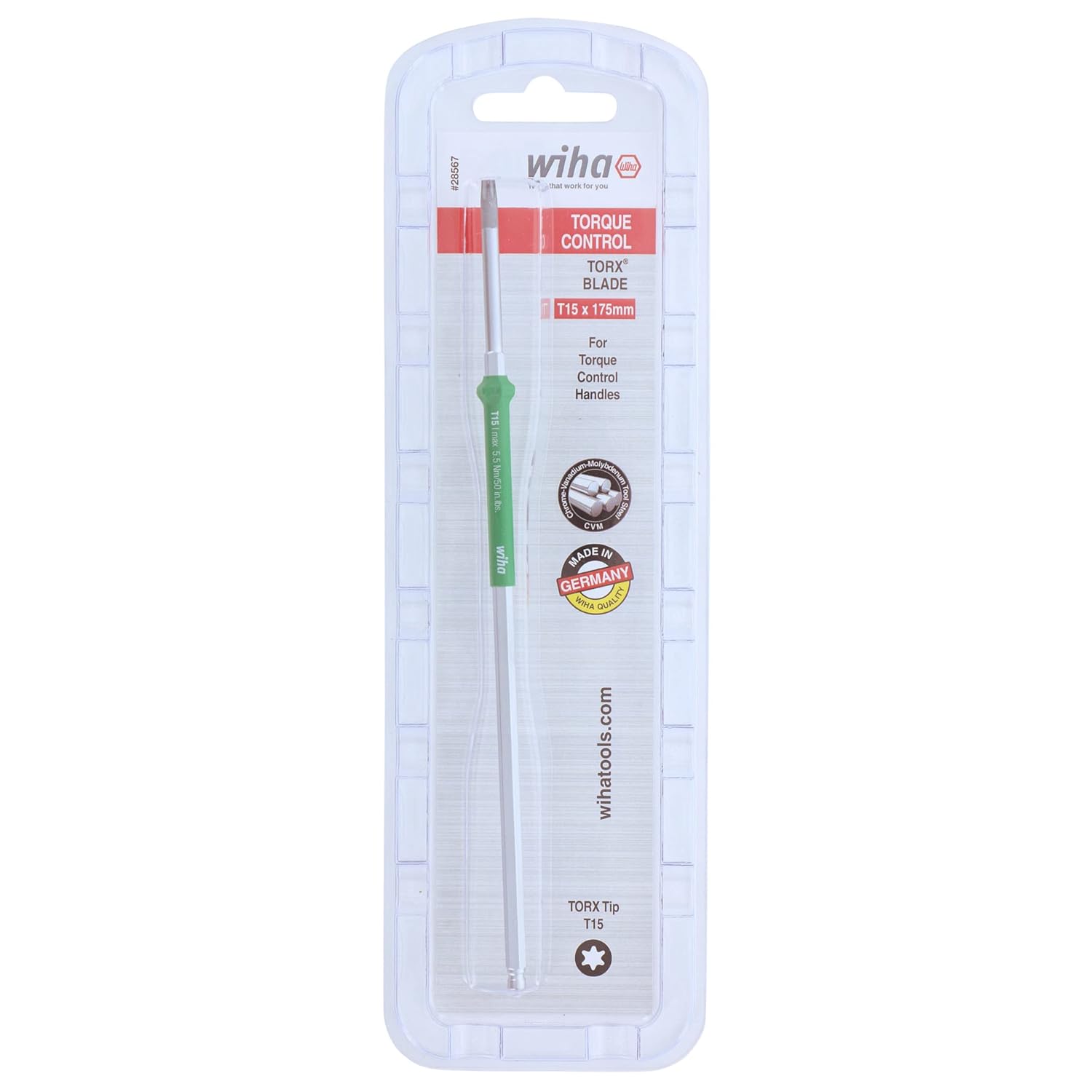 Wiha 28567 Interchangeable Blade for TorqueFix and TorqueVario, Torx, T15