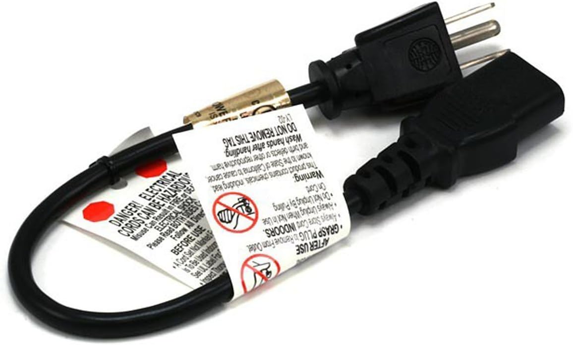 Monoprice 105277 1-Feet 18AWG Power Cord Cable 3 Conductor PC Power Connector Socket, Black2