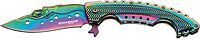 Boker 01LG318 Rainbow Mermaid Folding Knife with 440A Stainless Steel Blade, 3-1/4", Magnum