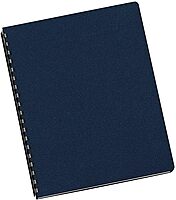 Futura Oversized Pre-Punched Presentation Covers, Plastic, Round Corners, 11.25 x 8.75, Navy, 25/Pack