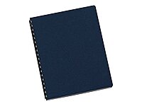 Futura Oversized Pre-Punched Presentation Covers, Plastic, Round Corners, 11.25 x 8.75, Navy, 25/Pack