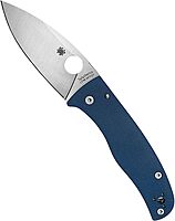 Spyderco Bodacious Pocket Knife 3.63" Drop Point CPM-SPY27 Satin Blade Blue G-10 Handle