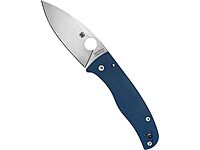 Spyderco Bodacious Pocket Knife 3.63" Drop Point CPM-SPY27 Satin Blade Blue G-10 Handle