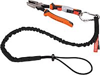Ergodyne Squids 3100 Tool Lanyard with Single Carabiner and Adjustable Loop End, Standard Length Black
