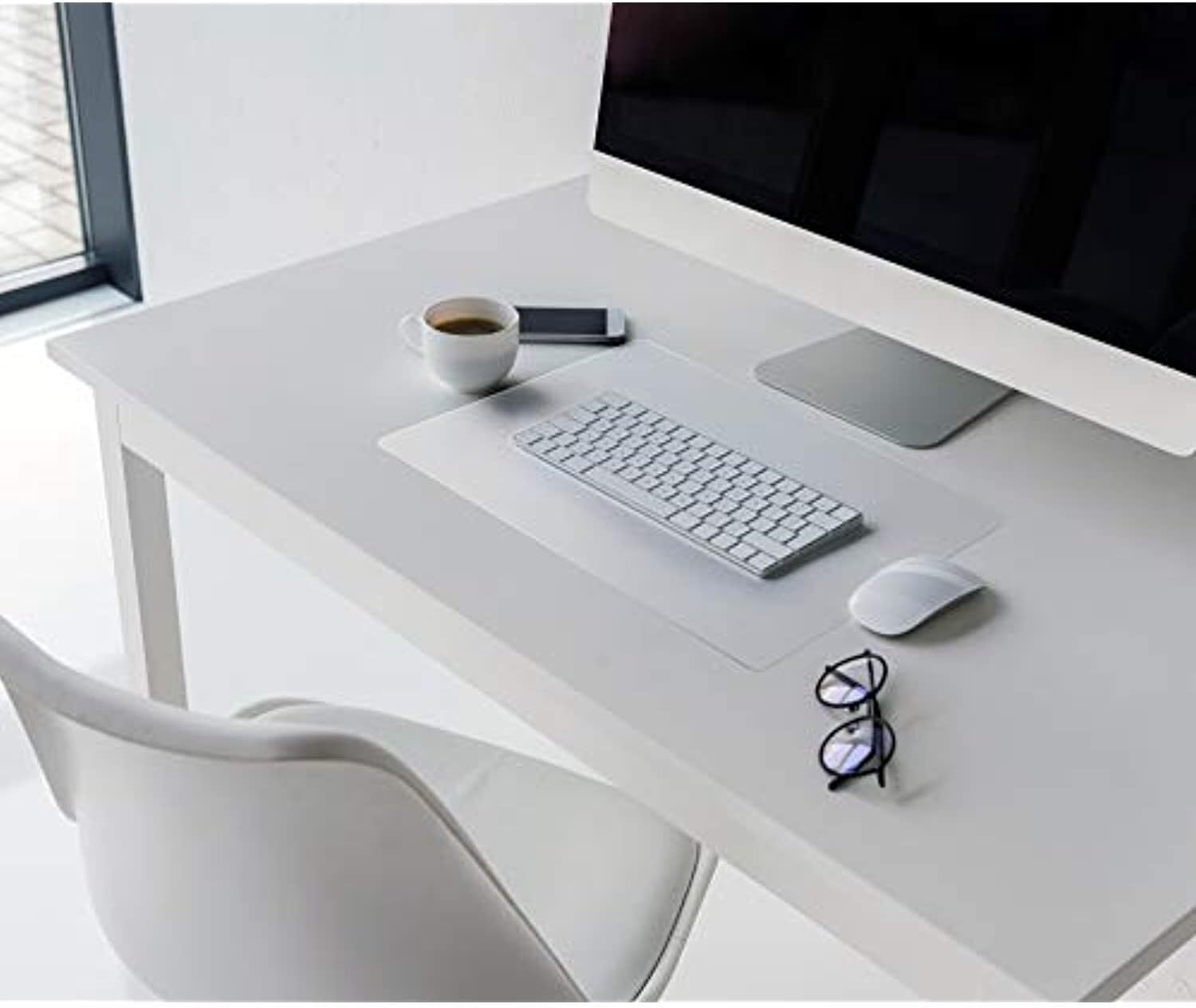 FLOORTEX Desktex Clear Vinyl Desk Pads, Pack of 4