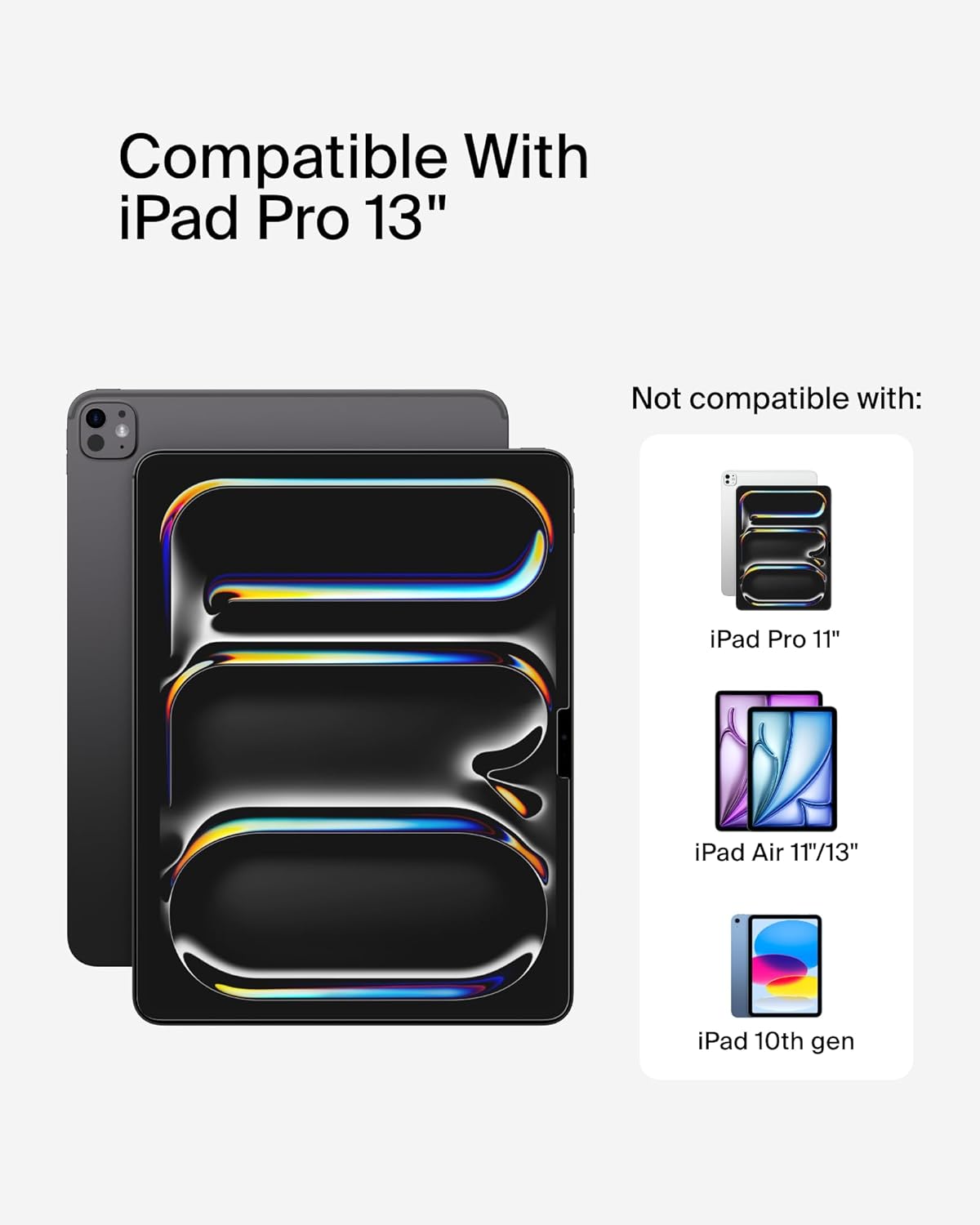 Belkin ScreenForce TemperedGlass Screen Protector for Apple iPad Pro 13" 7th Generation, Thin, Extra Durable